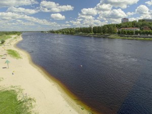 Река Припять в городе