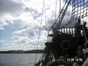 Сопот. Катание на пиратском корабле